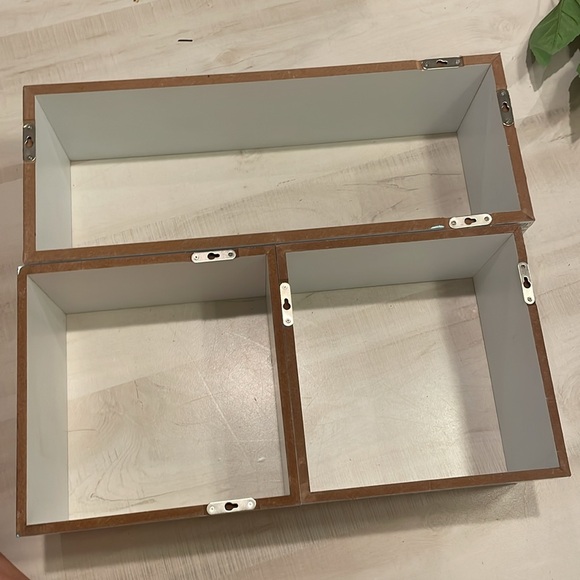 Floating White Wood Wall Cubes Set of 3 - Picture 8 of 10